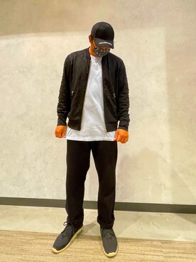 「DIESEL（ディーゼル）のアイテム（ブルゾン）」を使った、ちゃんえ〜さん（メンズ・180cm）の秋コーディネート