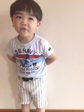 「3兄弟」｜HYHAmamさん（キッズ・90cm）の夏コーディネート