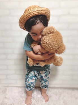 「kladskap（クレードスコープ）のアイテム（パンツ）」を使った、HYHAmamさん（キッズ・90cm）の夏コーディネート