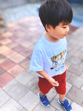 「3兄弟」｜HYHAmamさん（キッズ・100cm）の夏コーディネート