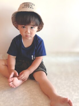 「3兄弟」｜HYHAmamさん（キッズ・90cm）の夏コーディネート