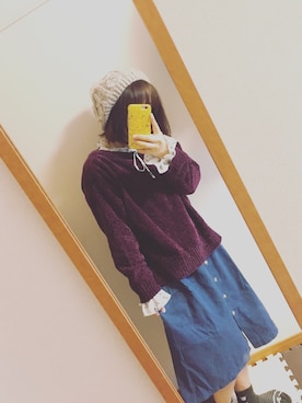 「LOFT（-）のアイテム（帽子）」を使った、まっちゃんさん（レディース・157cm）の秋コーディネート