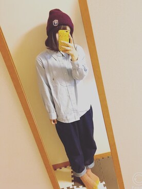 「Ralph Lauren」｜「アイテム（ニットキャップ/ビーニー）」を使った、まっちゃんさん（レディース・157cm）の秋コーディネート