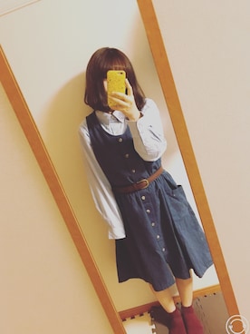 「Ralph Lauren」｜「アイテム（ワンピース/ドレス）」を使った、まっちゃんさん（レディース・157cm）の秋コーディネート