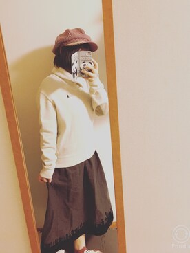 「MARY QUANT（マリークワント）のアイテム（帽子）」を使った、まっちゃんさん（レディース・157cm）の春コーディネート