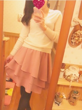 「tocco（トッコ）のアイテム（スカート）」を使った、Rumi さん（レディース・163cm）の冬コーディネート