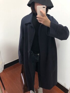 「初秋コーデ」｜「アイテム（トレンチコート）」を使った、lalabubbleさん（レディース・163cm）の秋コーディネート