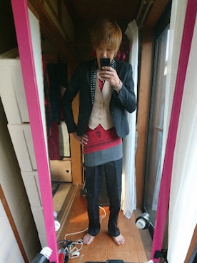 「LEGENDA（レジェンダ）のアイテム（テーラードジャケット）」を使った、katsumiichimuraさん（メンズ・185cm）の春コーディネート
