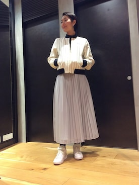 「FRED PERRY（フレッドペリー）のアイテム（ブルゾン）」を使った、NAOさん（レディース・162cm）の冬コーディネート