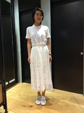 「フレッドペリー」｜「アイテム（ワンピース/ドレス）」を使った、NAOさん（レディース・162cm）の春コーディネート