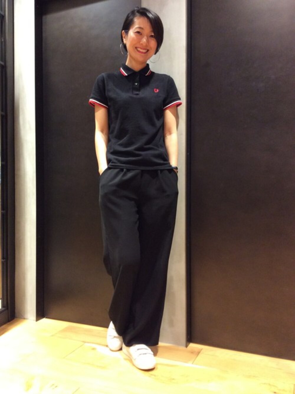 NAOさんの「Wide Trousers（FRED PERRY）」を使ったコーディネート