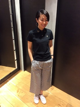 「FRED PERRY（フレッドペリー）のアイテム（パンツ）」を使った、NAOさん（レディース・162cm）の春コーディネート
