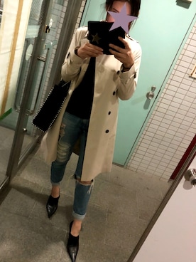「NATURAL BEAUTY BASIC（ナチュラルビューティーベーシック）のアイテム（トレンチコート）」を使った、たさん（レディース・167cm）の秋コーディネート