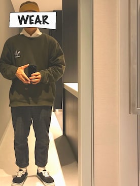 「OLDMAN（オールドマン）のアイテム」を使った、うみおさん（メンズ・161cm）の秋コーディネート