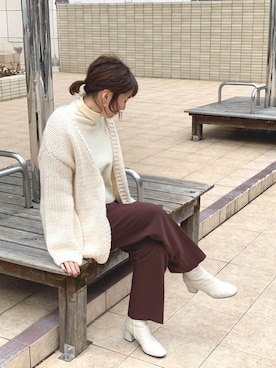 「via j（ヴィアジェイ）のアイテム」を使った、CANAL JEAN 神戸店さん（レディース・163cm）の冬コーディネート