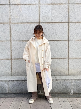 「CANAL JEAN（キャナルジーン）のアイテム（マウンテンパーカー）」を使った、CANAL JEAN 神戸店さん（レディース・163cm）の春コーディネート