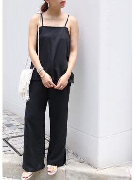 「CANAL JEAN（キャナルジーン）のアイテム（セットアップ）」を使った、CANAL JEAN 神戸店さん（レディース・163cm）の夏コーディネート