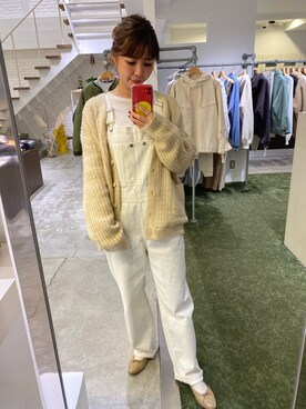 「CANAL JEAN（キャナルジーン）のアイテム（サロペット/オーバーオール）」を使った、CANAL JEAN 神戸店さん（レディース・163cm）の冬コーディネート