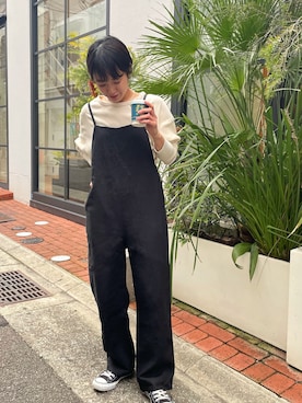 「CANAL JEAN（キャナルジーン）のアイテム（サロペット/オーバーオール）」を使った、CANAL JEAN 神戸店さん（レディース・163cm）の春コーディネート