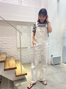「CANAL JEAN（キャナルジーン）のアイテム（サロペット/オーバーオール）」を使った、CANAL JEAN 神戸店さん（レディース・163cm）の春コーディネート
