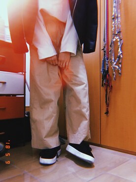 「rps（アールピーエス）のアイテム（チノパンツ）」を使った、なぁちゃん、さん（レディース・160cm）の夏コーディネート