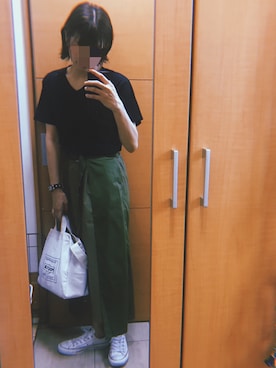 なぁちゃん、さん（レディース・160cm）の夏コーディネート