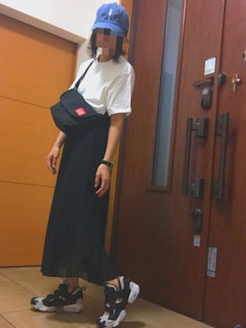 「カスタム」｜「アイテム（キャップ）」を使った、なぁちゃん、さん（レディース・160cm）の秋コーディネート