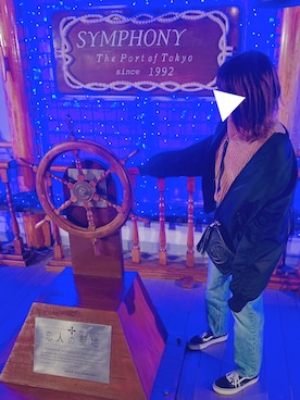 「ハイネックニット」｜「アイテム（MA-1）」を使った、なぁちゃん、さん（レディース・160cm）の冬コーディネート