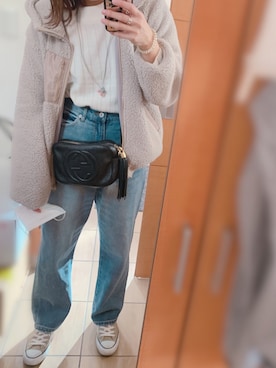 「春ニット」｜「アイテム（PC・スマホグッズ/家電）」を使った、なぁちゃん、さん（レディース・160cm）の冬コーディネート