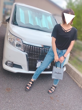 「zozoデニム」｜「アイテム（腕時計）」を使った、なぁちゃん、さん（レディース・160cm）の夏コーディネート
