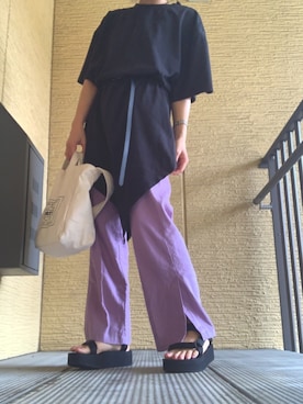 「ジーナシス」｜「アイテム（腕時計）」を使った、なぁちゃん、さん（レディース・160cm）の夏コーディネート