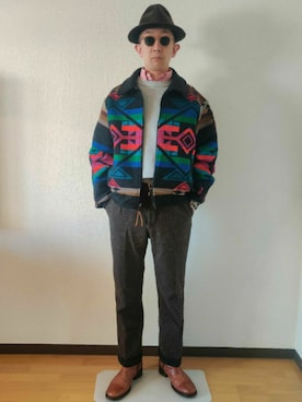 「アイテム（ブルゾン）」を使った、r.ima-10-3さん（メンズ・175cm・30代）の冬コーディネート