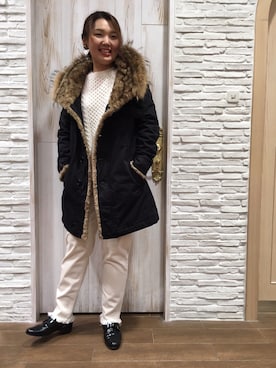 「Uncut Bound（アンカットバウンド）のアイテム」を使った、みーちゃんさん（レディース・164cm）の冬コーディネート