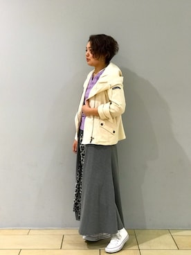 「アイテム（ブルゾン）」を使った、みーちゃんさん（レディース・164cm・30代）の春コーディネート