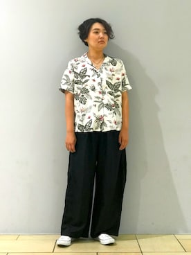 「ボタニカル柄」｜みーちゃんさん（レディース・164cm）の夏コーディネート
