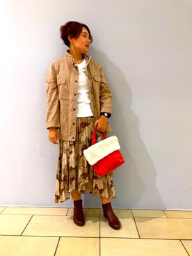 「アイテム（ブルゾン）」を使った、みーちゃんさん（レディース・164cm・30代）の秋コーディネート