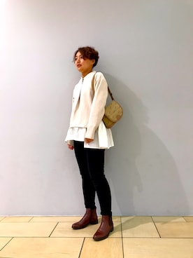 「AVIREX（アヴィレックス）のアイテム（ブーツ）」を使った、みーちゃんさん（レディース・164cm）の秋コーディネート