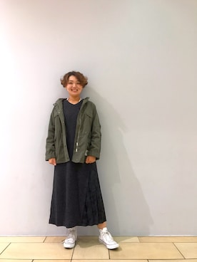 「アイテム（ブルゾン）」を使った、みーちゃんさん（レディース・164cm・30代）の秋コーディネート