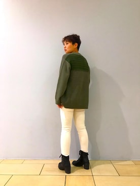 「AVIREX（アヴィレックス）のアイテム（ブーツ）」を使った、みーちゃんさん（レディース・164cm）の冬コーディネート