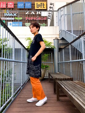 「カモ柄」｜「アイテム（ワンピース/ドレス）」を使った、みーちゃんさん（レディース・164cm）の春コーディネート