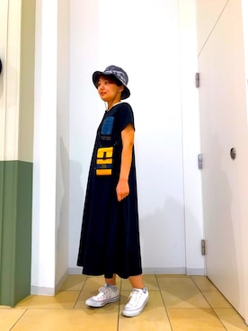 「サファリハット」｜みーちゃんさん（レディース・164cm）の夏コーディネート