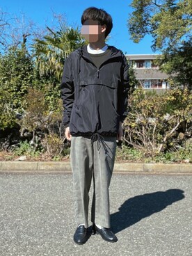 「H&M（エイチ・アンド・エム）のアイテム（ナイロンジャケット）」を使った、ゆうさん（メンズ・172cm）の夏コーディネート