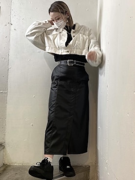 「GRL」｜「アイテム（レッグウェア）」を使った、83code83さん（レディース・161cm）の春コーディネート