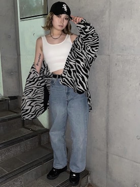 「SHAGGIE（シャギー）のアイテム（その他アウター）」を使った、83code83さん（レディース・161cm）の春コーディネート