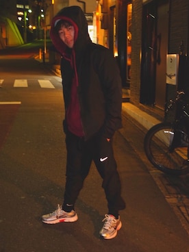 「NIKE(ナイキ)のアイテム(ショルダーバッグ)」を使った、merci0230さん(メンズ・171cm)の冬コーディネート