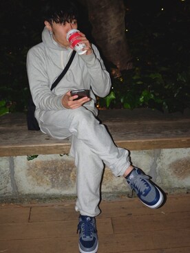 「NIKE(ナイキ)のアイテム(ショルダーバッグ)」を使った、merci0230さん(メンズ・171cm)の冬コーディネート