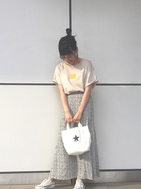 「CONVERSE TOKYO（コンバーストウキョウ）のアイテム」を使った、aobaさん（レディース・160cm）の夏コーディネート