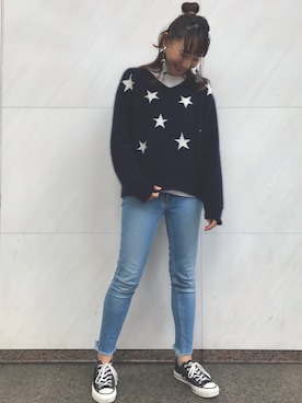 「CONVERSE TOKYO（コンバーストウキョウ）のアイテム」を使った、aobaさん（レディース・160cm）の秋コーディネート