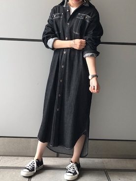 「CONVERSE TOKYO（コンバーストウキョウ）のアイテム」を使った、aobaさん（レディース・160cm）の秋コーディネート