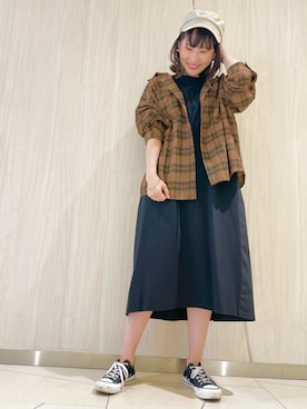 「CONVERSE TOKYO（コンバーストウキョウ）のアイテム（帽子）」を使った、aobaさん（レディース・160cm）の春コーディネート